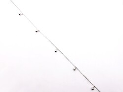 Silver Beaded Anklet (ZAL-Ag212217)