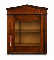 Biedermeier bükk furnérozott kis vitrinszekrény, 42 cm – 19. század első fele