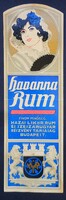 A Hazai Likőrgyár Havanna rumos régi italcímkéje