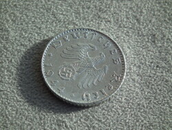 Németország, horogkeresztes birodalmi 50 Pfennig (Reichspfennig), 1944 B