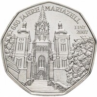 Ausztria 5 Euro "Mariazell 850 éves" ezüst emlék pénzérme (BU) 2007