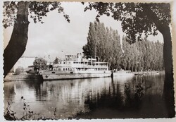 Képeslap, Balaton, üdvözlő, kikötő, hajó (K101)