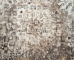 Gyarmathy Tihamér nagyméretű modern grafika! 70x61 lapméret, a magyar absztrakt egyik fő képviselője