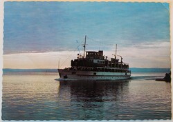 Képeslap, Balaton, Üdvözlő, hajó (K101)