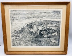 Deim Pál (1932-2016): Esztergom, 1967, Képcsarnok Vállalat - jelzett rézkarc