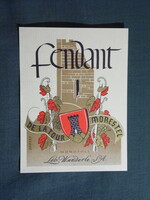 Bor címke,Svájc,Francia,Léo Wunderle S.A.,Fendant de la Tour Morestel vörösbor,0.7 l.  1980-