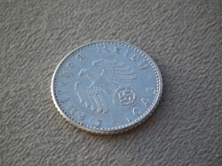 Németország, horogkeresztes birodalmi 50 Pfennig (Reichspfennig), 1943 D