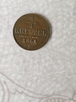 1851-es 1/4 Krajcár B vj EF