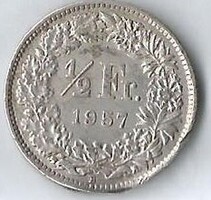 Régi ezüst svájci pénz