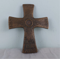 Kererszt disztargy, feszulet, nemet, bronz