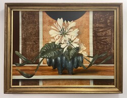 Korga György (1935-2002) 67x87 cm EREDETI olajfestménye
