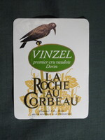 Bor címke,Svájc,Hammel SA pincészet,La Roche au Corbeau bor,0.7 l.  1980-