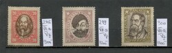 M68 - 1919 Magyar Tanácsköztársaság - 3 db-os tétel (Marx, Dózsa, Engels) postatiszta