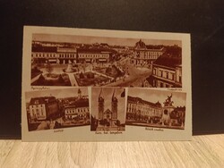 Nyíregyháza, Kossuth-tér, Látkép, Róm. kat. templom, Hősök szobra mozaik (3919.sz.)