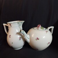 Antik Herendi Petite Rose (PR) kancsó – 1930/40-es évek, jelzett, 632-es forma