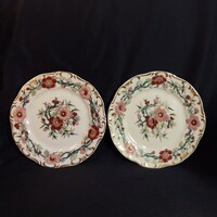 Zsolnay porcelán japán cseresznyevirág/bambusz mintás tányérok 2 db
