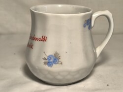 Kőbányai porcelán hasas, pocakos bögre ( Drasche )