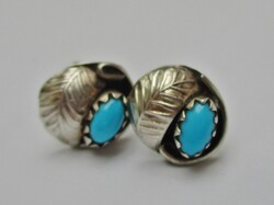 Vintage Silver Earring with Beautiful Turquoise in Sky Blue