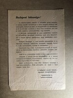1956-os röplap Budapest lakossága! Grebennyik gárdavezérörnagy felhivása