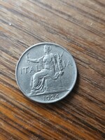 1924-es 1 Líra Olaszország EF