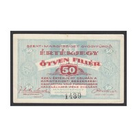 Hungary, 50 fillér 1919 - Szent-Margitsziget Spa aUNC+