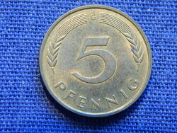 Németország 5 Pfennig 1989 G