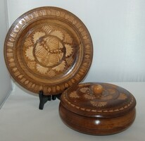 Hand-carved Wooden Serving Tray and Lid Box Set – Folk Woodcarving
