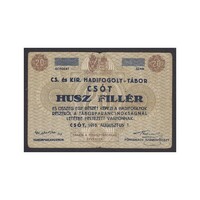 Hungary, 20 Heller/Fillér 1916 - Csót F