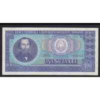Románia,100 lei 1966 aUNC