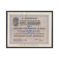 Hungary, 20 Korona 1915 - Hungarian Women's Crown Fund aUNC+