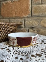 Antik Drasche Budapest porcelán dísztálka – 1942-es datálással – gazdagon aranyozott ritkaság