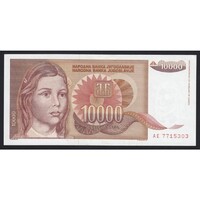 Jugoszlávia,10000 dinara 1992 aUNC+