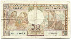 50 frank francs 1956.04.03. Belgium 1.