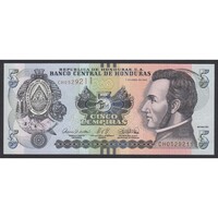 Honduras,5 lempiras 2022 UNC