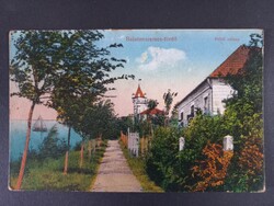 Antik képeslap Balatonszemes-fürdő Felső sétány 1921