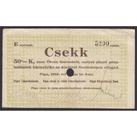 Magyarország,50 korona 1919 - Pápa F