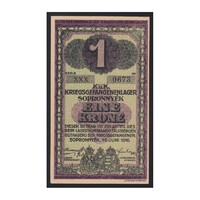 Magyarország,1 krone/korona 1916 - Sopronnyék aUNC+