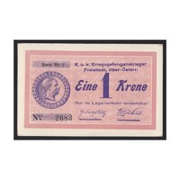 Austria, 1 krone 1915 - Prisoner of War Camp Freistadt UNC+
