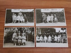 Egyben 4 db fotó,csoportkép, baráti társaság, nők, férfiak,  14 cm x 8 cm készült: 1931