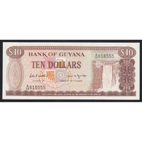 Guyana,10 dollars 1989 UNC