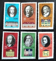 ND1856-61 / NDK 1973 Weimari személyiségek bélyegsor postatiszta