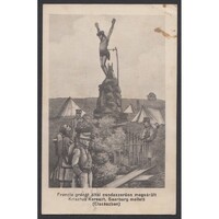 Magyarország,Saarburg - Francia gránát által megsérül Krisztus Kereszt 1916 - Hadisegély bélyeg