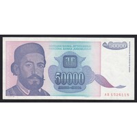 Jugoszlávia,50000 dinara 1993 EF+