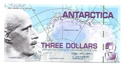 3 dollár 2007 Atarctica Antarktika Antarktisz UNC