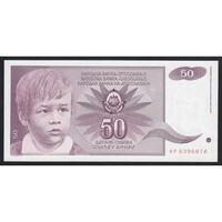 Jugoszlávia,50 dinara 1990 UNC