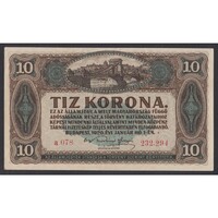 Magyarország,10 korona 1920 - Sorszám között pont EF