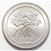 USA,quarter dollar 2020 P - Salt River Bay aUNC+ réz