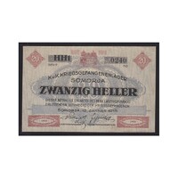 Magyarország,20 heller/fillér 1916 - Somorja aUNC+