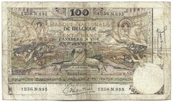 100 frank francs 1920.08.15. Belgium Ritka