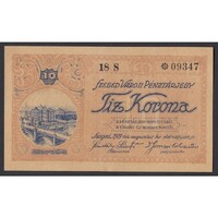 Magyarország,10 korona 1919 - Szeged városi pénztárjegy aUNC-